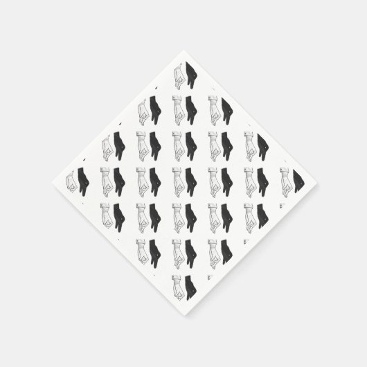 Serviette En Papier Canard Silhouette main (Coin)