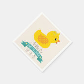 Serviette En Papier Canard turquoise et jaune, canard; Baby shower (Coin)