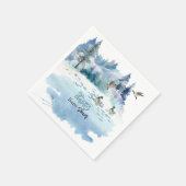 Serviette En Papier Canards Bois Forêt Boy Baby shower (Coin)