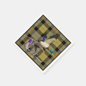 Serviette En Papier Canards colverts sur chasseurs Plaid - Rustique sa (Coin)