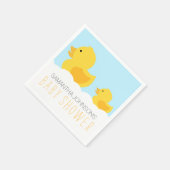 Serviette En Papier Canards en caoutchouc Baby shower jaune neutre (Coin)