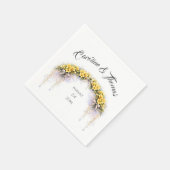 Serviette En Papier Canary Yellow Romantic Freesia Floral Wedding (Coin)