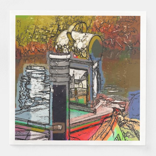 SERVIETTE EN PAPIER CANAUX (Devant)