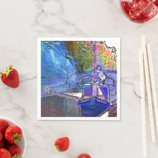 SERVIETTE EN PAPIER CANAUX (En situation)