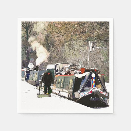 SERVIETTE EN PAPIER CANAUX (Devant)