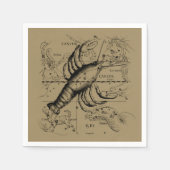 Serviette En Papier Cancer constellation Hevelius 1690 Engaving (Devant)