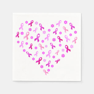 Serviette En Papier Cancer du sein Ruban rose