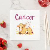 Serviette En Papier Cancer Vache zodiaque, Cancer mignon (En situation)