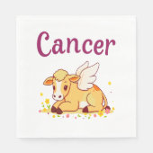 Serviette En Papier Cancer Vache zodiaque, Cancer mignon (Devant)