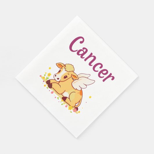 Serviette En Papier Cancer Vache zodiaque, Cancer mignon (Coin)