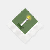 Serviette En Papier Candle vert de l'Avent Cocktails serviettes (Coin)