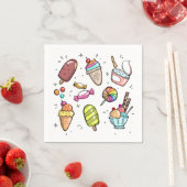 Serviette En Papier Candy and ice Cream (En situation)