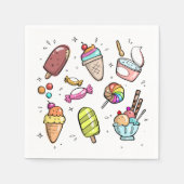 Serviette En Papier Candy and ice Cream (Devant)