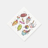 Serviette En Papier Candy and ice Cream (Coin)