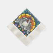 SERVIETTE EN PAPIER CANDY CORN TURKEY, MERCI OISEAU D'ART FOLK (Coin)