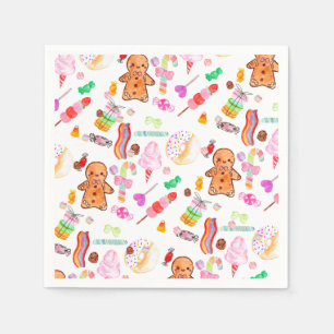 Serviette En Papier Candy crème glacée mignonne Donut Candyland Annive