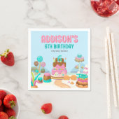 Serviette En Papier Candy Sweet Girl's Candyland Anniversaire (En situation)