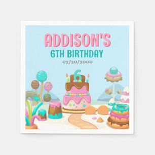 Serviette En Papier Candy Sweet Girl's Candyland Anniversaire