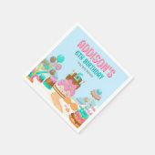 Serviette En Papier Candy Sweet Girl's Candyland Anniversaire (Coin)
