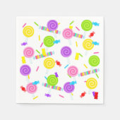 Serviette En Papier Candy Sweet Traitements et Lollipops Papier servie (Devant)