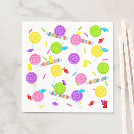 Serviette En Papier Candy Sweet Traitements et Lollipops Papier servie