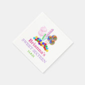 Serviette En Papier Candyland Thème Sweet 16 Napkin personnalisé (Coin)