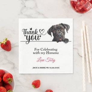 Serviette En Papier Cane Corso Mariage Merci