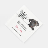 Serviette En Papier Cane Corso Mariage Merci (Coin)
