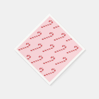 Serviette En Papier Canne de bonbon rouge blanc rayures sur fond aquar