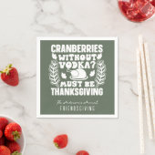 Serviette En Papier Canneberges Drôle Sans Volka Friendsgiving (En situation)