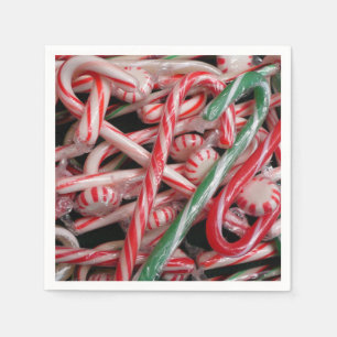 Serviette En Papier Canneberges et Menthes de Noël