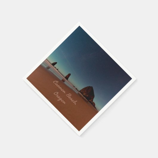 Serviette En Papier Cannon Beach Oregon Haystack Rock (Coin)
