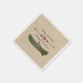 Serviette En Papier Canoë + Coeur Avec Flèches Mariage serviettes (Coin)