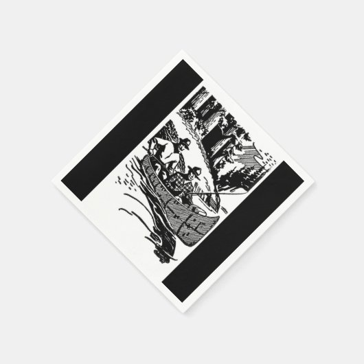 Serviette En Papier Canoë rétro (Coin)