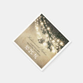 Serviette En Papier canon rustique à fil de pays lumières papier servi (Coin)