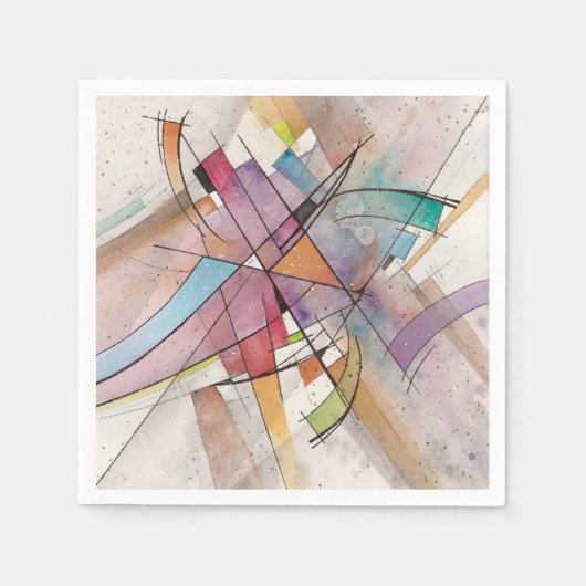 Serviette En Papier CANTATA en PASTEL MAJOR Art Abstrait (Devant)