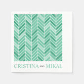Serviette En Papier Cantileveron Cocktail Party | Vert menthe (Devant)