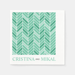 Serviette En Papier Cantileveron Cocktail Party   Vert menthe