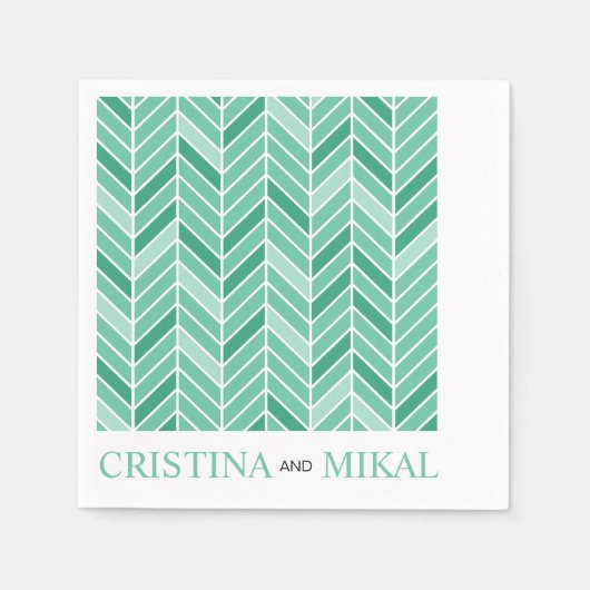 Serviette En Papier Cantileveron Cocktail Party | Vert menthe (Devant)