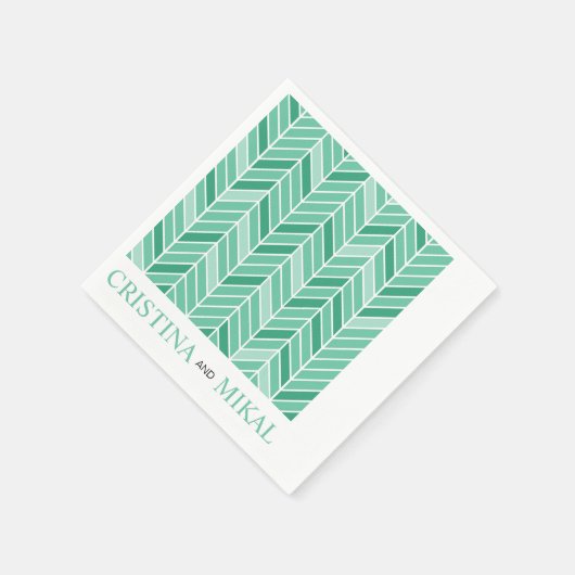 Serviette En Papier Cantileveron Cocktail Party | Vert menthe (Coin)