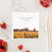 Serviette En Papier Canyonlands Mariage Papier Cocktail Napkin (En situation)
