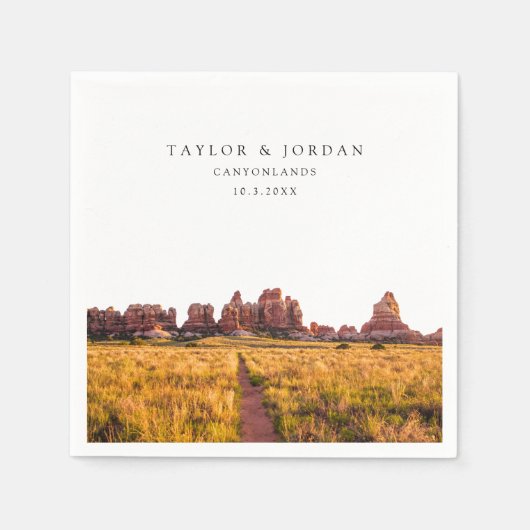 Serviette En Papier Canyonlands Mariage Papier Cocktail Napkin (Devant)