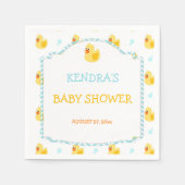 Serviette En Papier Caoutchouc Canard canard genre neutre Aqua jaune (Devant)