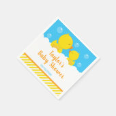 Serviette En Papier Caoutchouc jaune et bleu Baby shower (Coin)