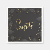 Serviette En Papier Cap & Confetti Graduation Congrats (Devant)