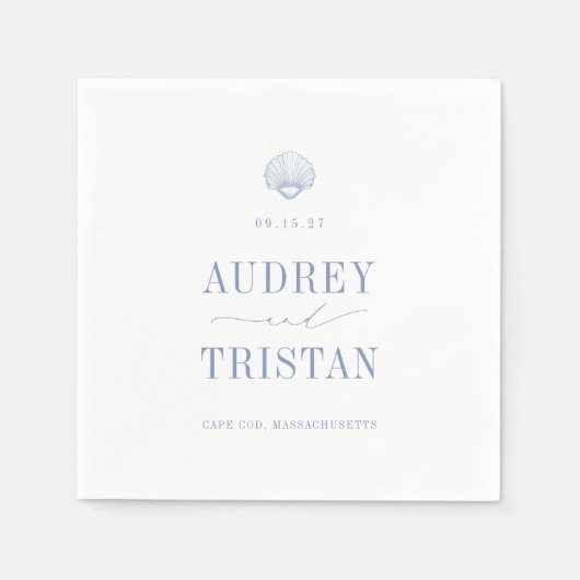 Serviette En Papier CAPE COD Mariage côtier (Devant)