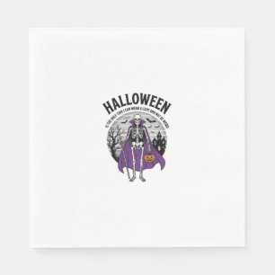 Serviette En Papier Cape de Halloween Citation Squelette Drôle Design
