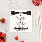 Serviette En Papier Cape Lookout Lighthouse noir et blanc (En situation)
