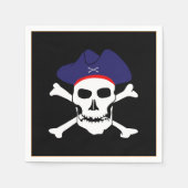Serviette En Papier Capitaine Jack & Pirate, drapeau des pirates /trés (Devant)