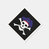 Serviette En Papier Capitaine Jack & Pirate, drapeau des pirates /trés (Coin)